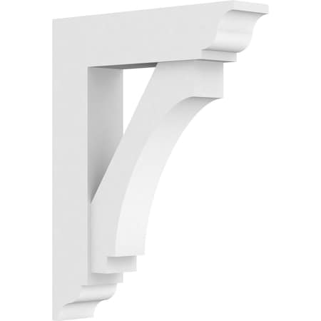 Ekena Millwork Standard Imperial Architectural Grade PVC Bracket With Traditional Ends, 3"W x 14"D x 18"H BKTP03X14X18IMP01